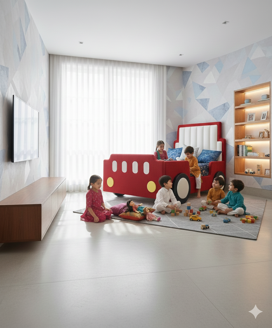 DreamRider™ Luxury Velvet Sports Car Bed – The Ultimate Sleep Experience for Kids