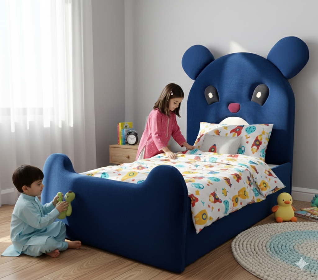 CuddleFriend™ Teddy Bear Luxury Velvet Bed – Where Comfort Meets Play