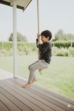 Handmade Wooden Rope Swing – Minimalist Indoor Seat for Kids