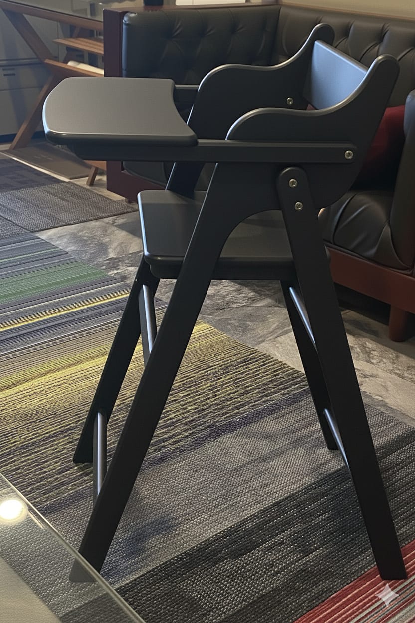 Adjustable Folding Wooden High Chair for Kids (6 Months to 9 Years)