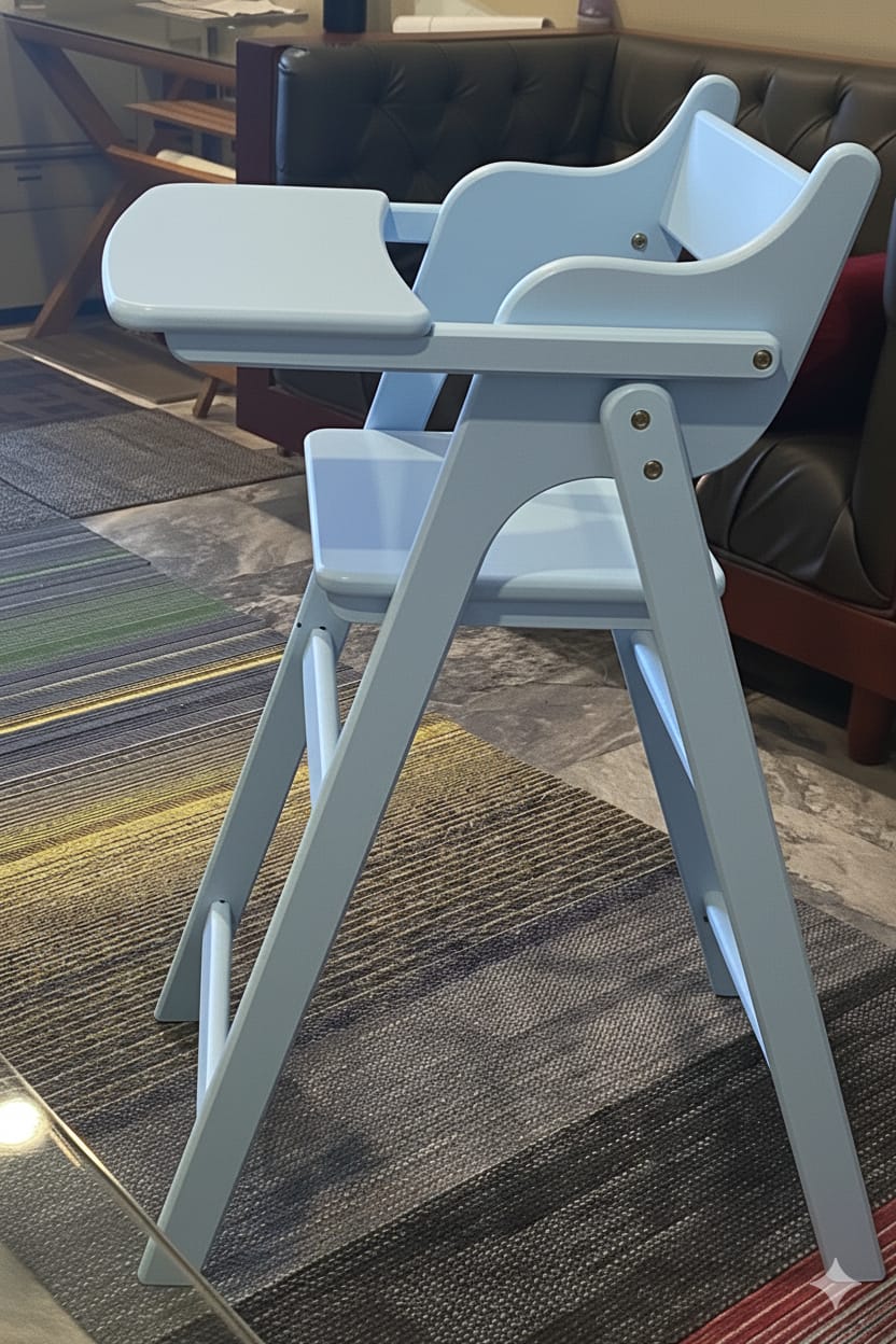 Adjustable Folding Wooden High Chair for Kids (6 Months to 9 Years)