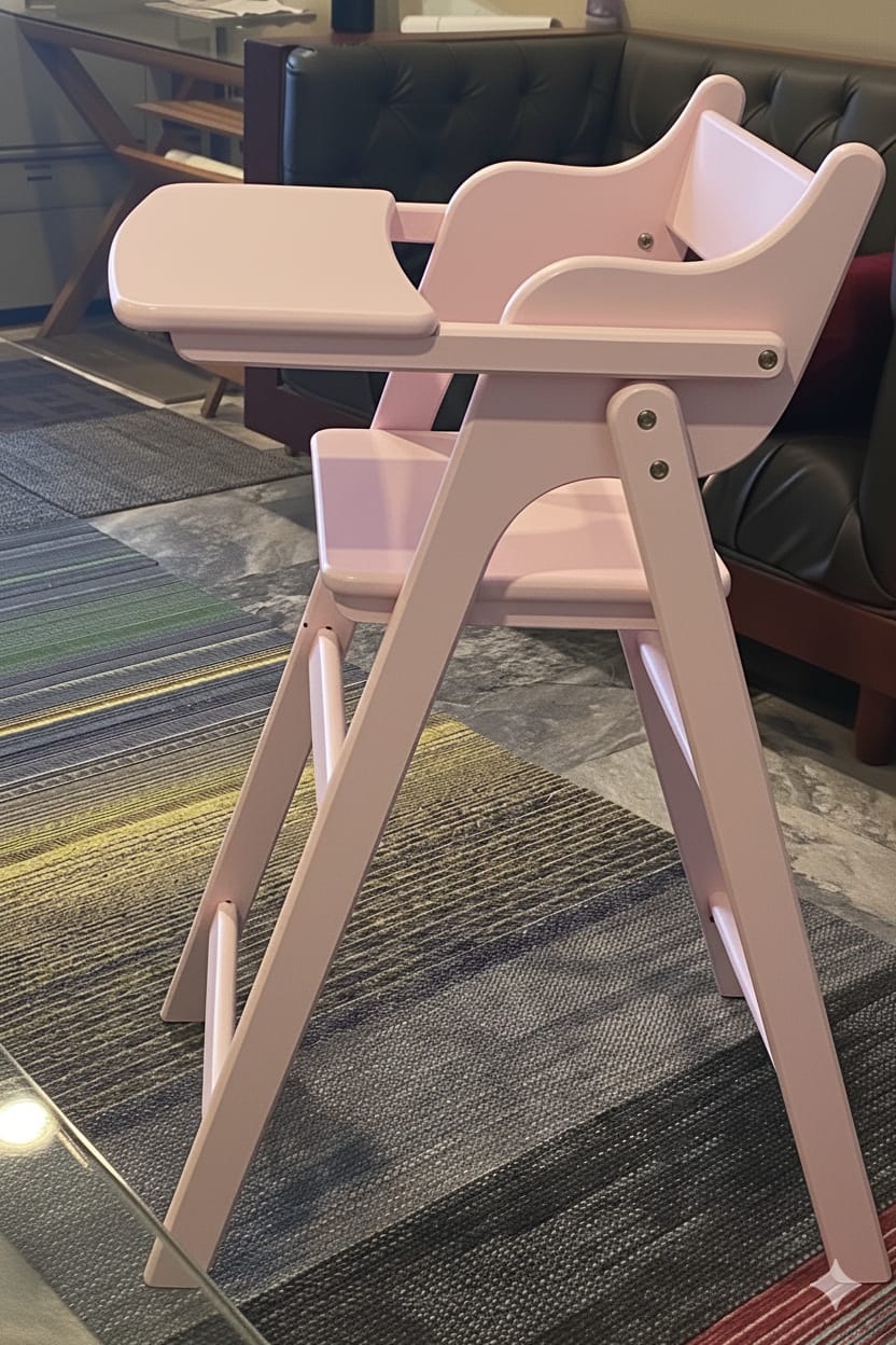 Adjustable Folding Wooden High Chair for Kids (6 Months to 9 Years)