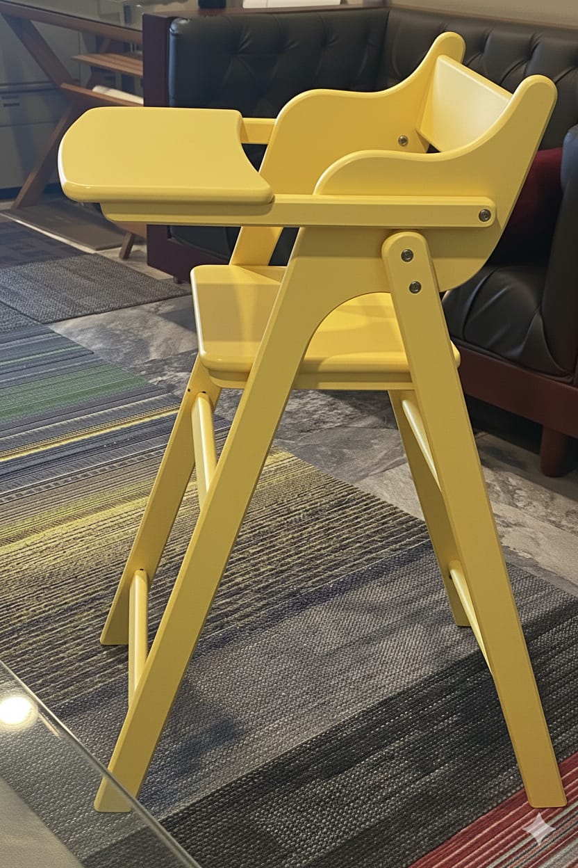 Adjustable Folding Wooden High Chair for Kids (6 Months to 9 Years)