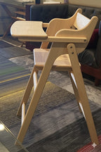 Adjustable Folding Wooden High Chair for Kids/Babies