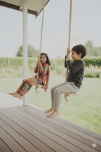 Handmade Wooden Rope Swing – Minimalist Indoor Seat for Kids