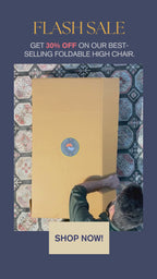 Adjustable Folding Wooden High Chair for Kids/Babies