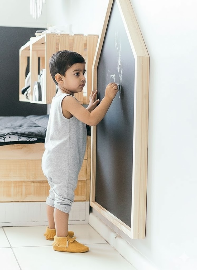 House-Shaped Kids Chalkboard Wall Frame